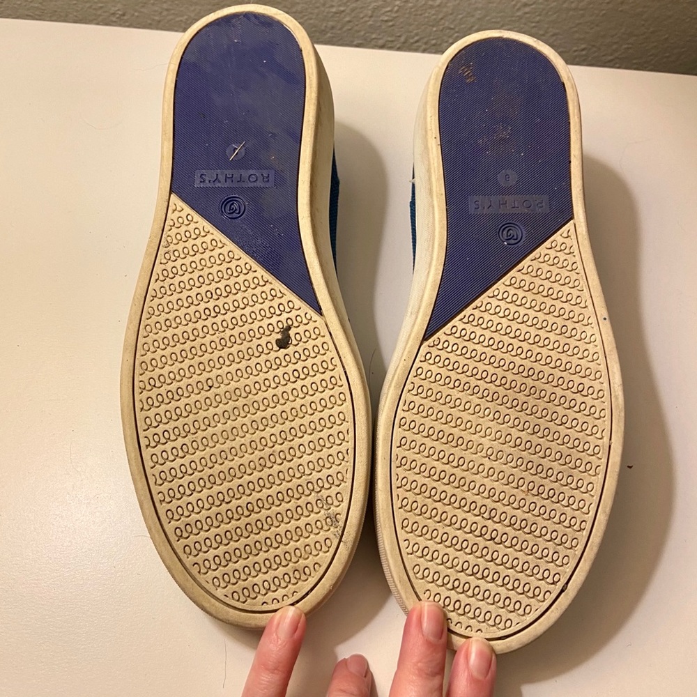 Rothys teal sneakers